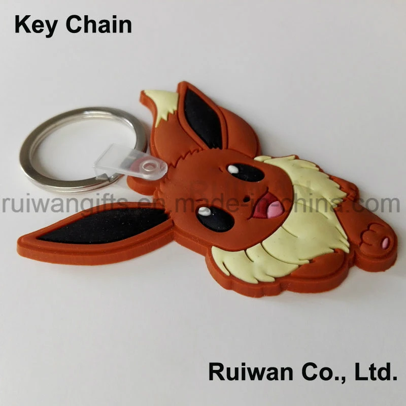 Custom 3D PVC Rubber Keychain for Promotional Gifts