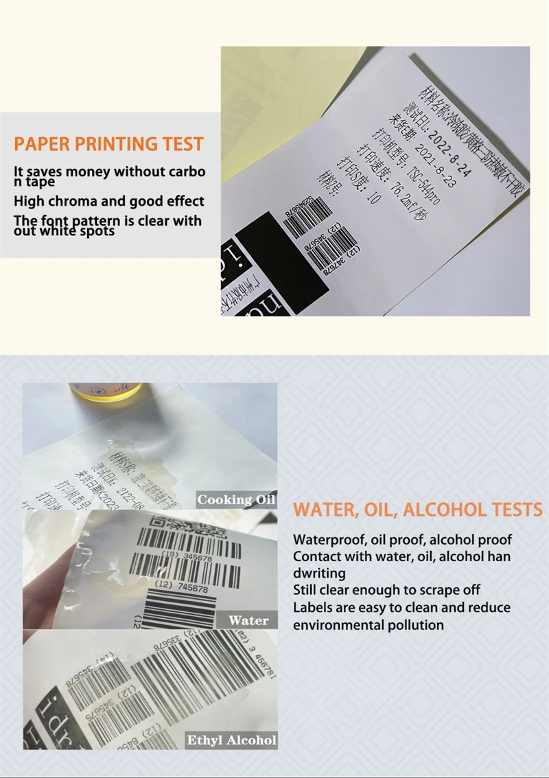 Basic Customization Special Materials Top Direct Thraml Paper Self-Adhesive Raw Material Sticker Film Label for Cloth and Accessories