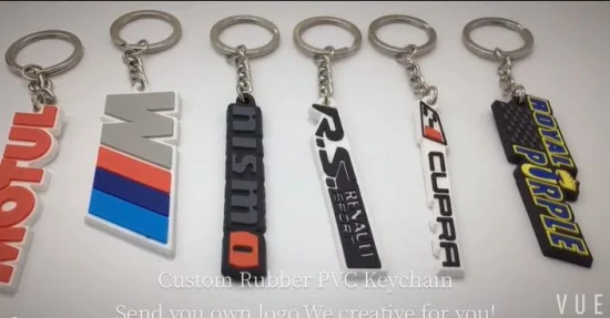 Promotion Gift Key Chain Wholesale Custom Logo Metal 3D Souvenir Designer Car Decoration Accessories Soft Plastic PVC Rubber Keychain