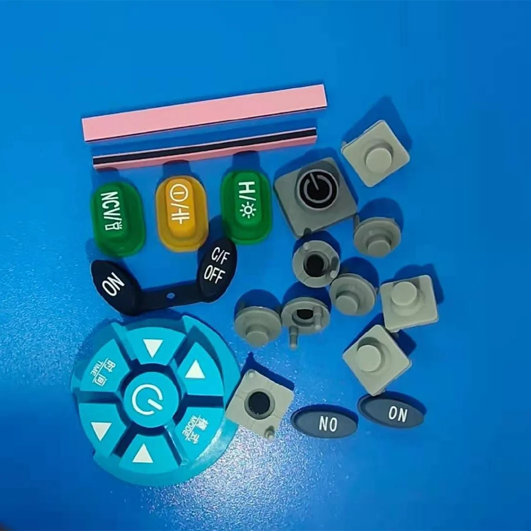 Silicone Rubber Button and Membrane Switch Keypad with Conductive Carbon Pill Single Silicone Button