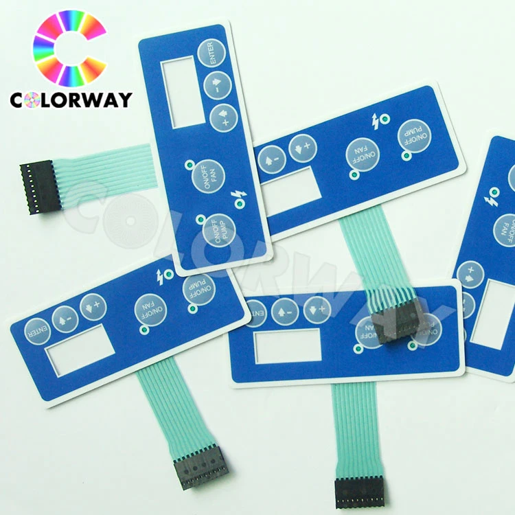 Glossy Transparent Matte Frosty Finish Custom Design Silk Screen Printed Membrane Keypad with LCD Window