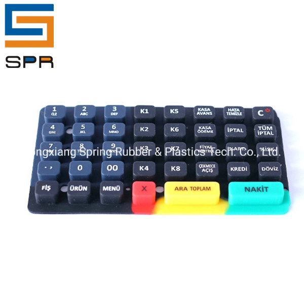 Various Colors Key Cesign with Compress Molding Silicone Rubber Keypad