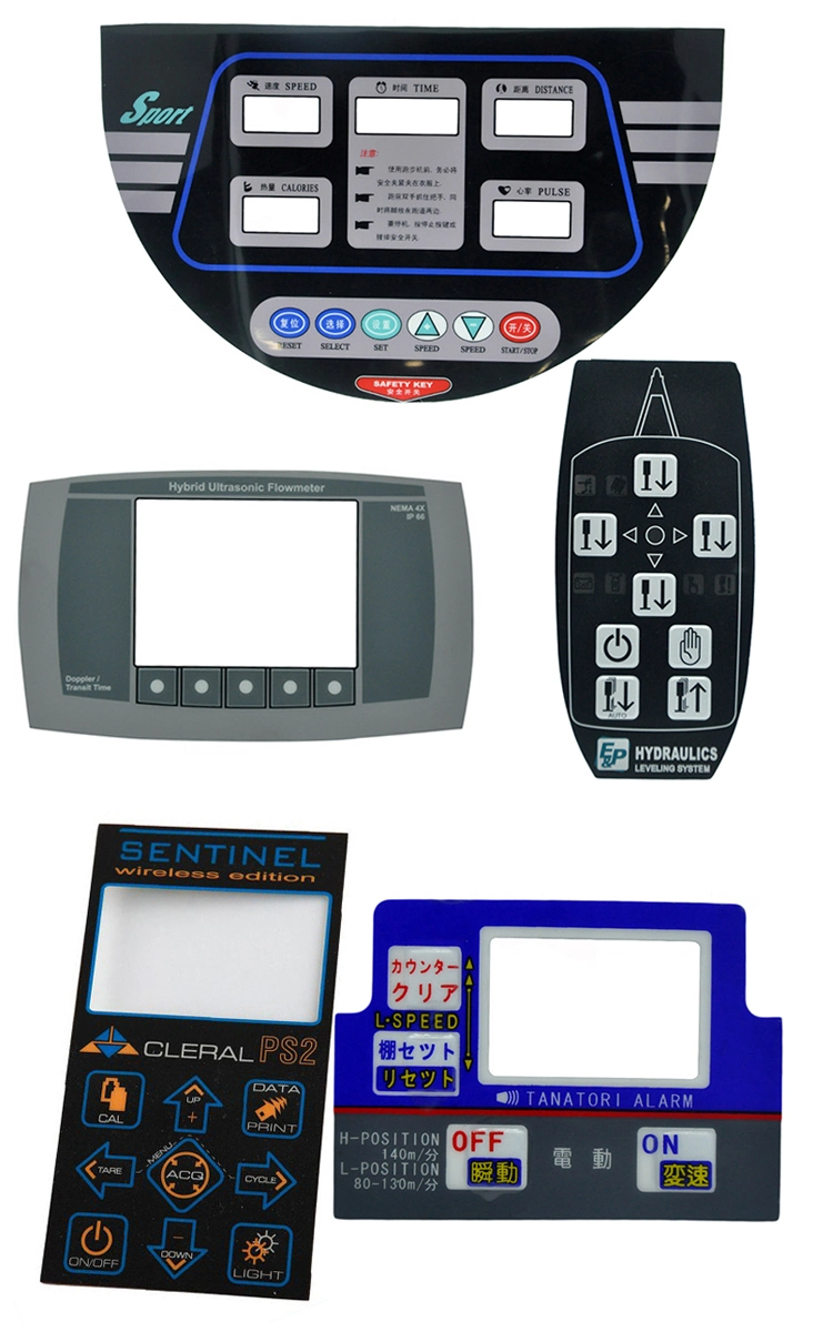 Economical Custom Membrane Switch Button Panel with Transparent LCD Screen