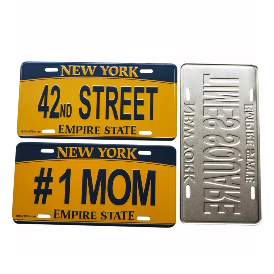 Hollywood Road Street Sign Embossed Logo Nameplate Metal Tin Sign Decorative Souvenir Car Licence Plate